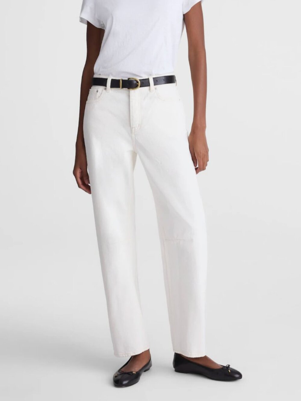 Madewell darted barrel-leg jean in vintage canvas, size 28